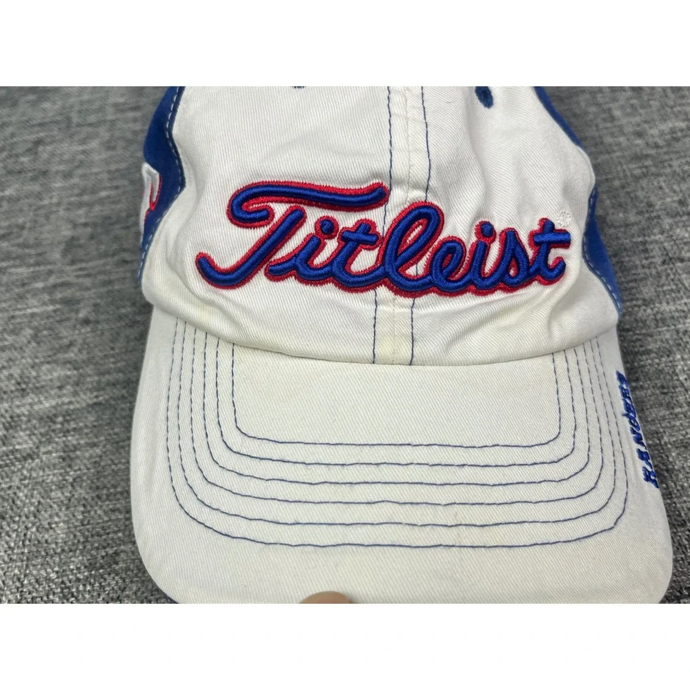 Titleist Texas Rangers 47 Brand Hat Blue White Adjustable Strapback Golf Cap